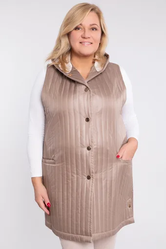 Silta brūna veste ar kabatām