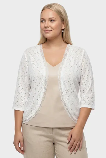 Krēmkrāsas mežģīņu bolero
