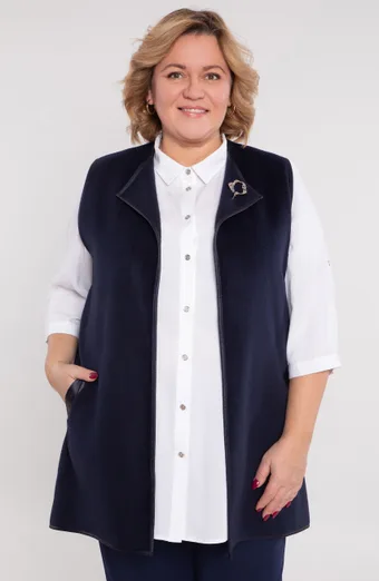 copy of Melna zamšādas veste ar piespraudi