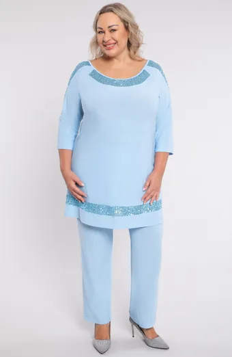 Tirkīza elegants uzvalks