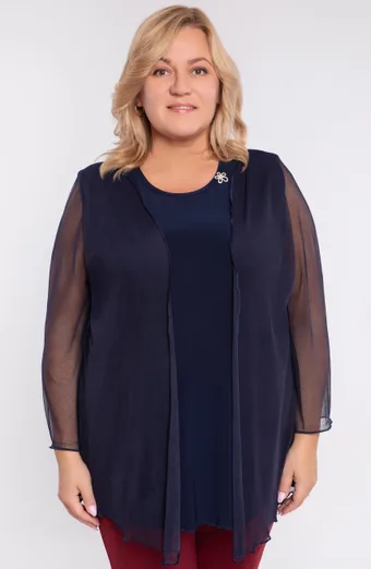 Violeta blūze ar bantītēm