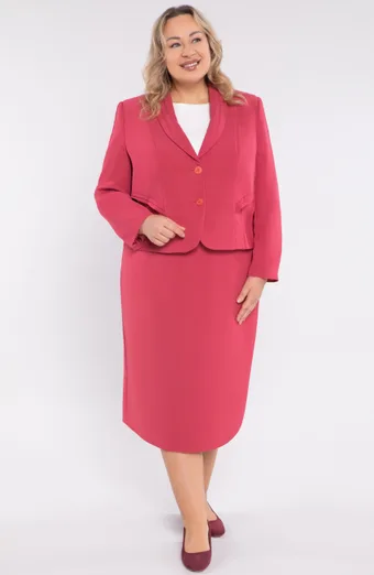 Trīsdaļīgs bordo krāsas peplum uzvalks